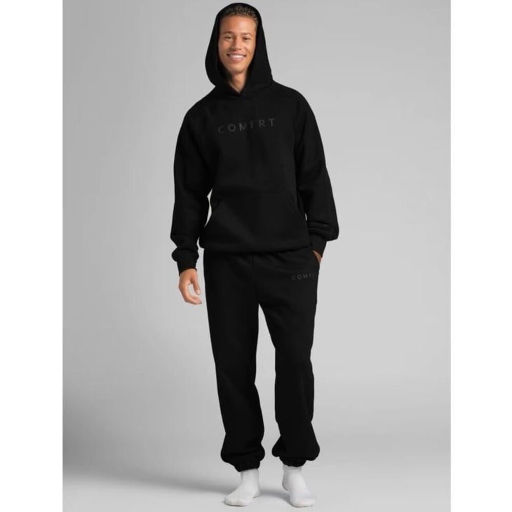 Comfrt Tranquil Jogger Oversized Sweatpants in Obsidian Black Size Large - Picture 11 of 12